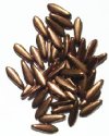 50 5x16mm Metallic Bronze Dagger Beads